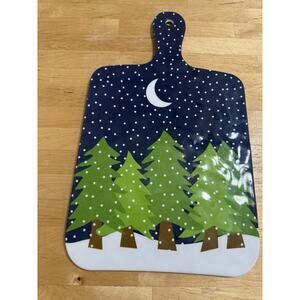 Merritt - Melamine Rectangle Cheese Board - Midnight Snow - 14"